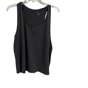 NWT Johnny Was Calme $78 Effect Racerback Tank Top Black Size XL
